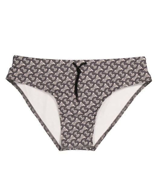Burberry White Mid Grayes Monogram Swim Briefs for men