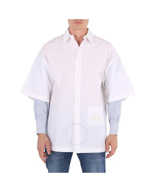 Palm Angels Purple Double Sleeve Shirt for men
