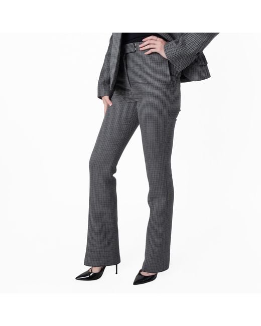 Ferragamo Gray Houndstooth Wool Trousers, Brand Size 38 Us for men