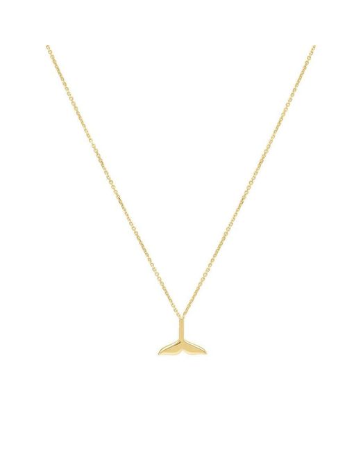 Tresorra Metallic 14K Whale Tail Pendant Necklace