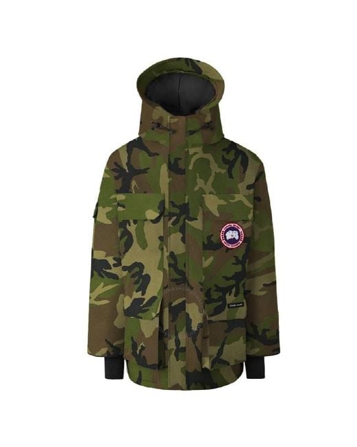 Canada Goose Green Expedition Parka Camo-Print Jacket for men