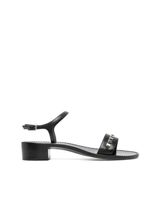 Ferragamo Black Tiny Vara Bow Appliqu Trim Sandals