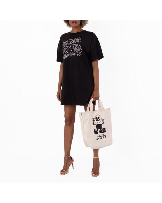 KENZO Black Constellation Embroidered T-Shirt Dress