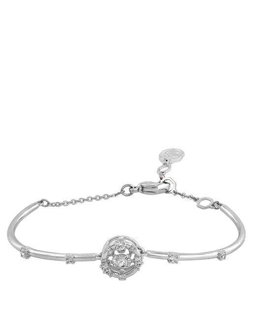 Swarovski White Constella Dancing Stone Bangle