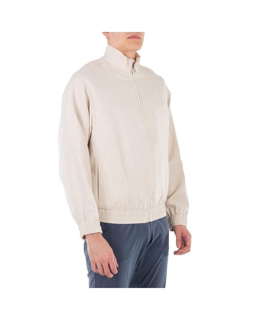Gcds White Linen Blend Logo Tracktop, Brand Size 50 (Us for men