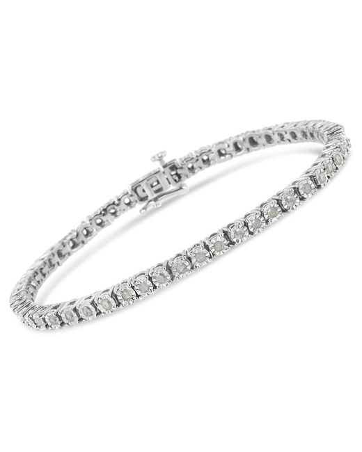 Haus of Brilliance Metallic Igi Certified Sterling Silver 1ct Tdw Re-cut Diamond Tennis Bracelet