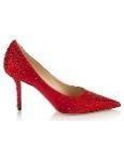 Jimmy Choo Red Royal Mix Love 85 Pumps, Brand Size 35 Us
