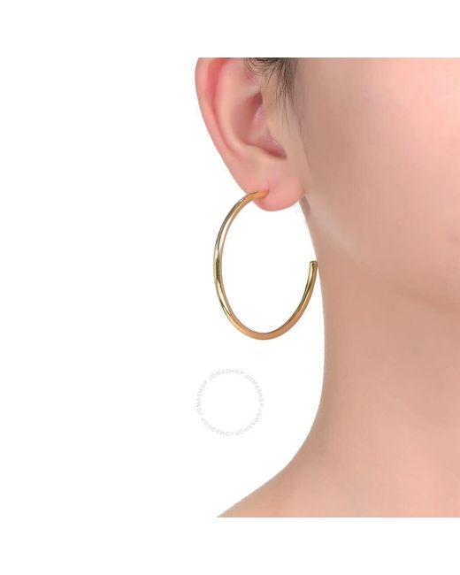Rachel Glauber Metallic 14k Gold Plated Large Open Hoop Earrings