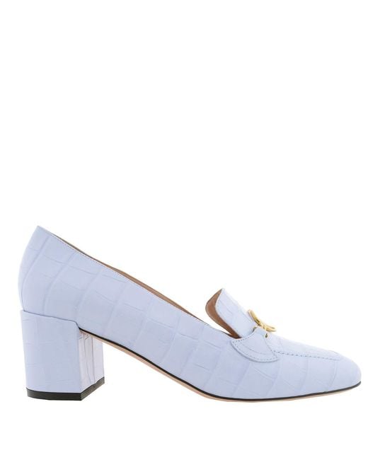 Bally Blue Ellyane 50Mm Leather Pumps, Brand Size 40 Us