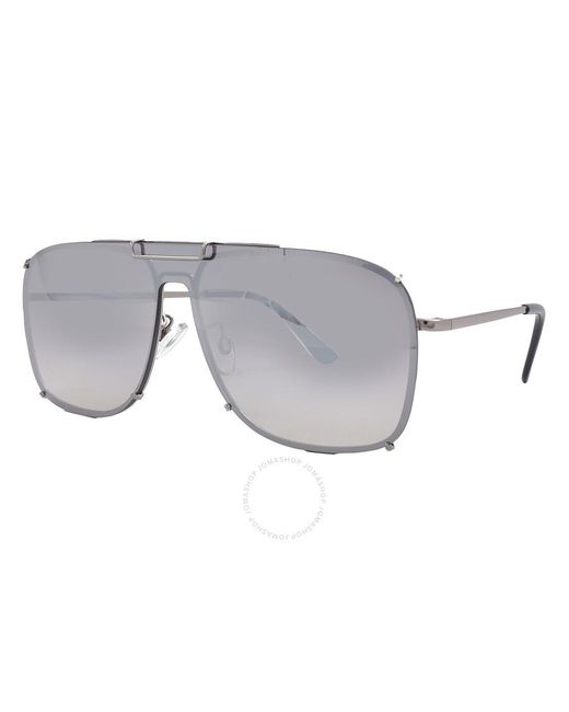 Guess Factory Metallic Smoke Mirror Navigator Sunglasses Gf0240 14c 00 for men