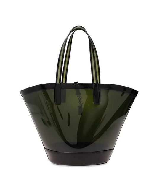 Saint Laurent Black Panier Medium Tote Bag