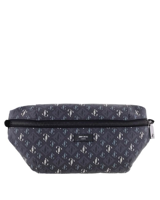 Jimmy Choo Blue Finsley Jc Print Belt Bag for men