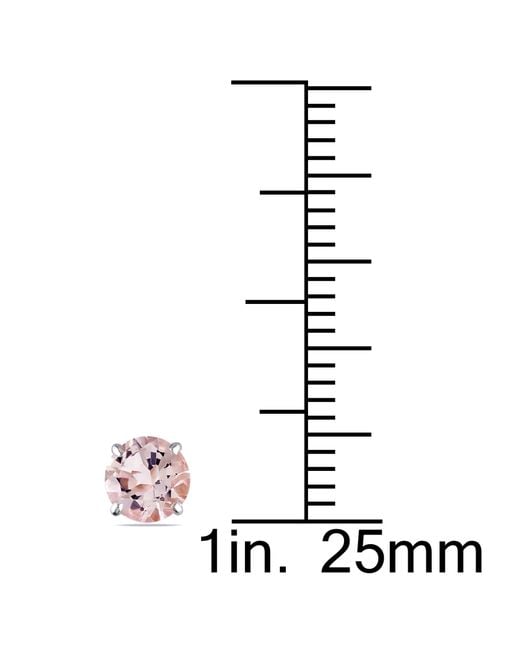 Amour Pink Morganite Solitaire Stud Earrings