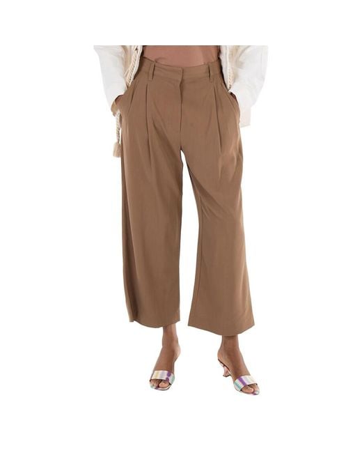 3.1 Phillip Lim Brown Khaki Cropped Straight Tailored Pants
