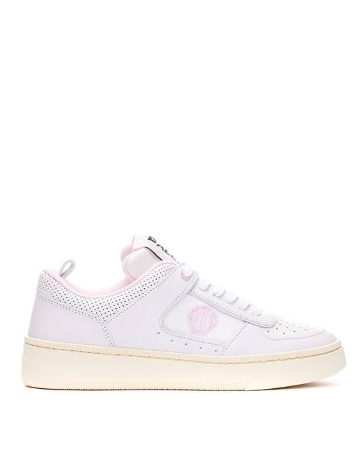 Bally White Raise Leather Low-Top Sneakers, Brand Size 40 Us