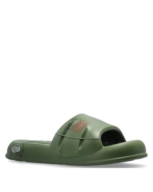 KENZO Green Logo Embossed Splash Mules, Brand Size 42 Us for men