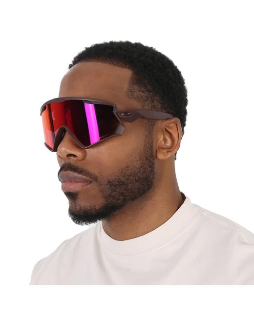 Oakley Pink Wind Jacket 2.0 Prizm Road Shield Sunglasses Oo9418 941829 45 for men