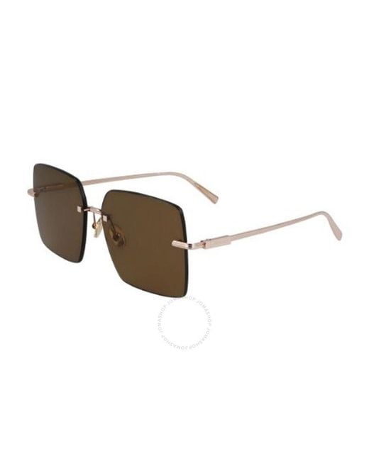 Ferragamo Brown Square Sunglasses Sf311s 780 60