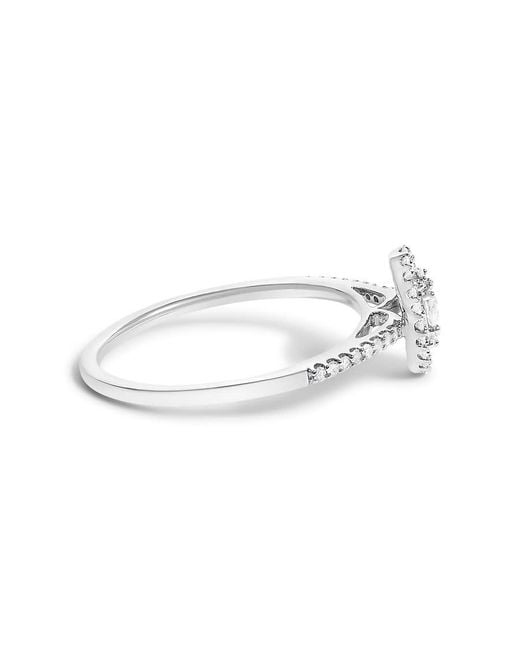 Haus of Brilliance White 14K 1/5 Cttw Diamond Oval Shape With Halo Engagement Ring (H-I Color, I1-I2 Clarity)