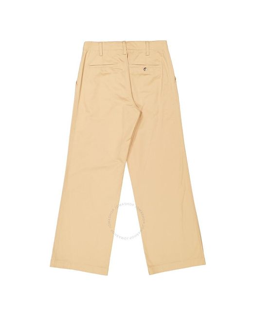 Marni Natural Wide-Leg Cotton Gabardine Trousers, Brand Size 50 Us for men