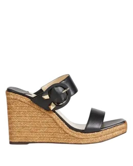 Jimmy Choo Brown Melian 110 Leather Wedge Sandals, Brand Size 38 Us