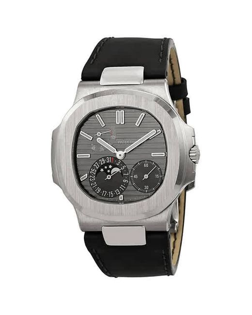Patek Philippe Metallic Nautilus Automatic Moonphase Slate Grey Dial Watch 5712g/001 for men