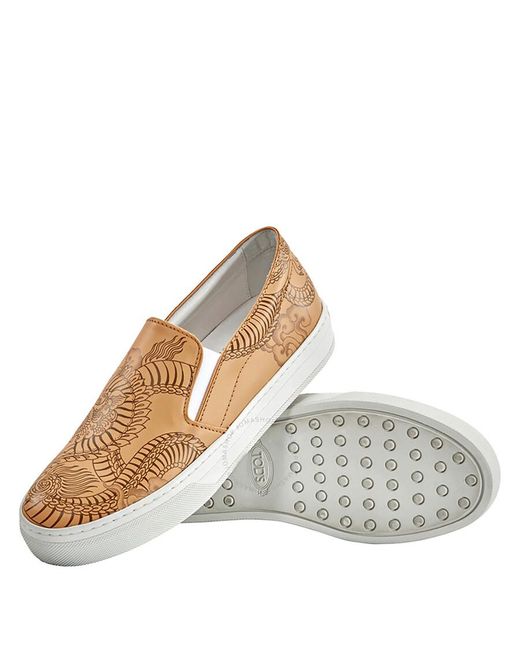 Tod's Brown S Slip On Loafers