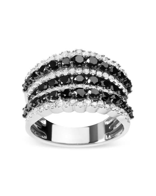 Haus of Brilliance White .925 Sterling Silver 1 3/4 Cttw Treated Black for men