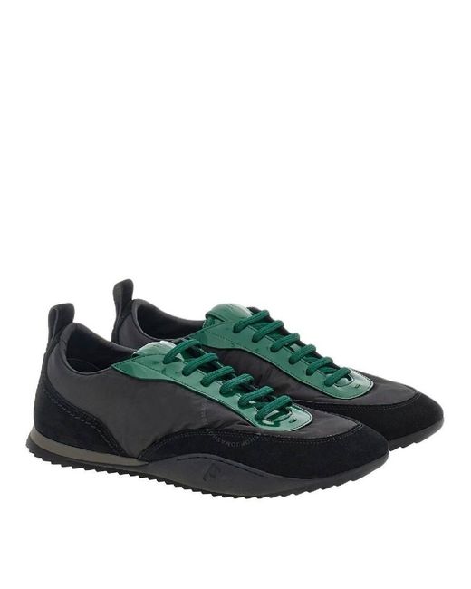 Ferragamo Blue Low Top Lace-Up Sneakers