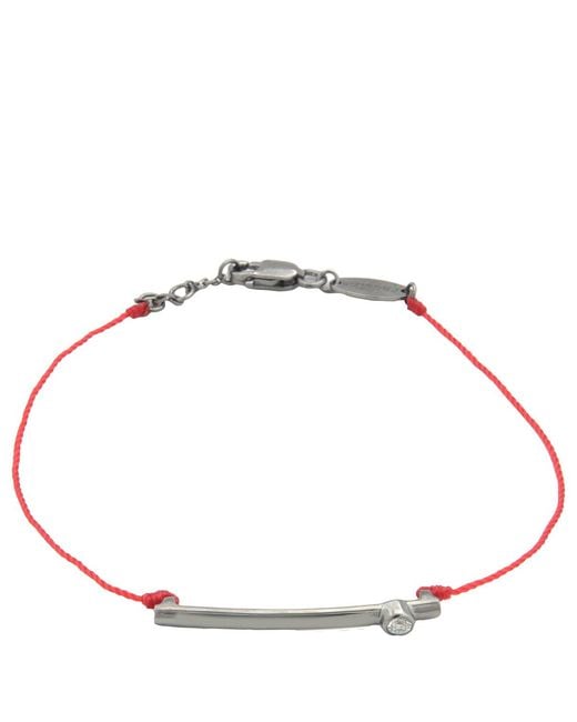RedLine Metallic Tube 0.05Ct Round Diamond String Bracelet