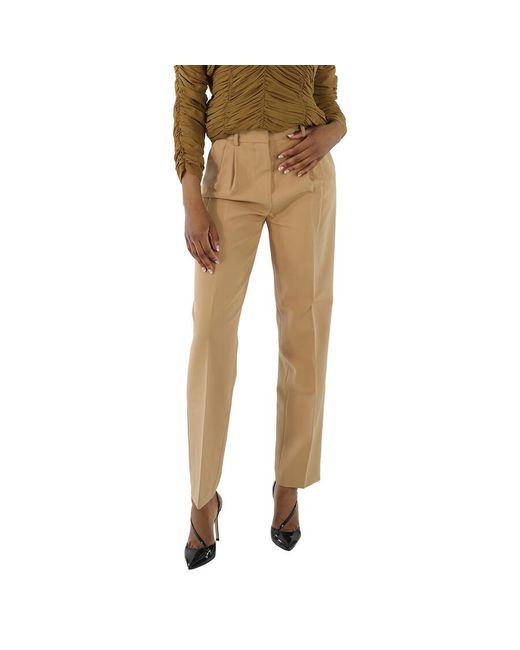 Filles A Papa Natural Ladies Camel High Waist Tailored Pants, Brand Size 0