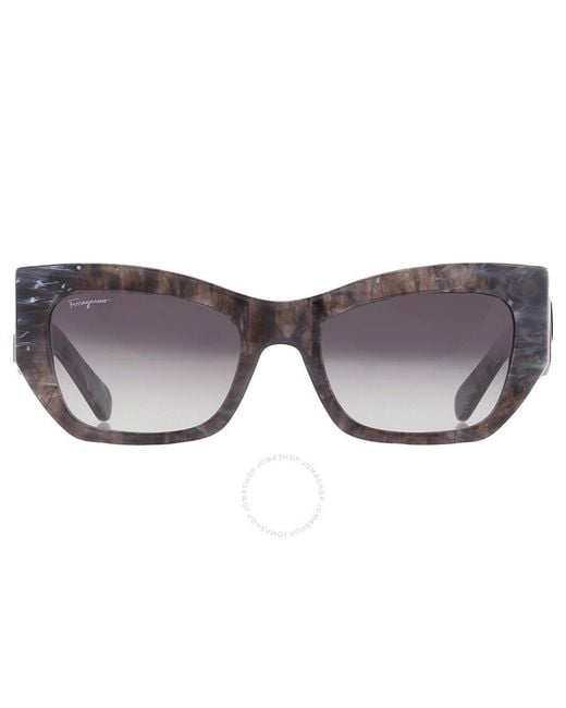 Ferragamo Black Gradient Cat Eye Sunglasses Sf1059s 028 54