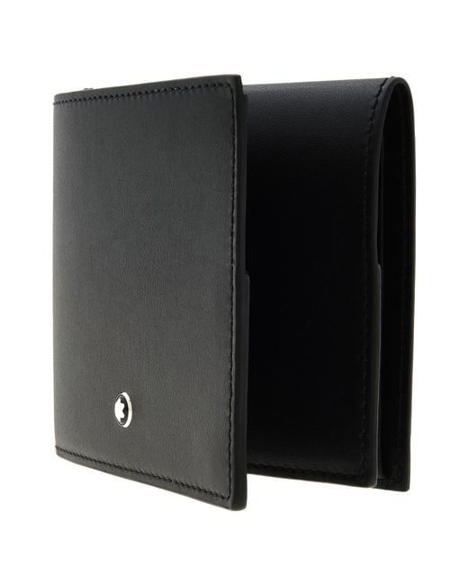 Montblanc Black Soft Trio Thin Wallet 4Cc for men