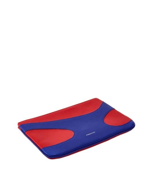 Ferragamo Red Panelled Design Smartphone Case for men