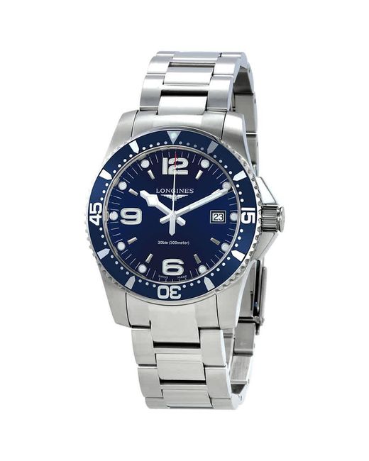 Longines Metallic Hydroconquest Blue Dial Watch L37404966 for men