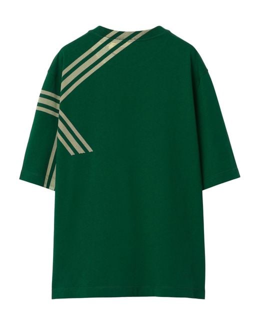 Burberry Green Check Pattern T-Shirt for men