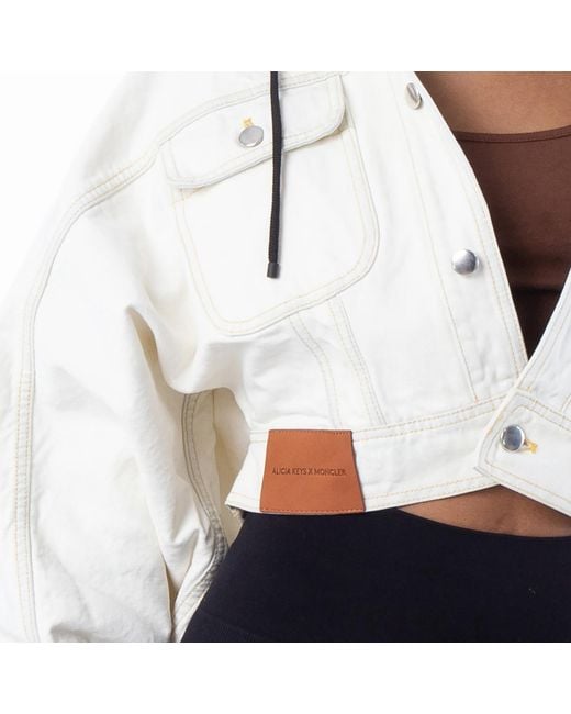 Moncler White X Alicia Keys Flushin Jacket, Brand Size 2 (Medium) for men