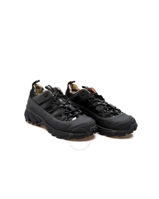 Burberry Black Arthur Nylon Panelled Low-top Sneakers for men