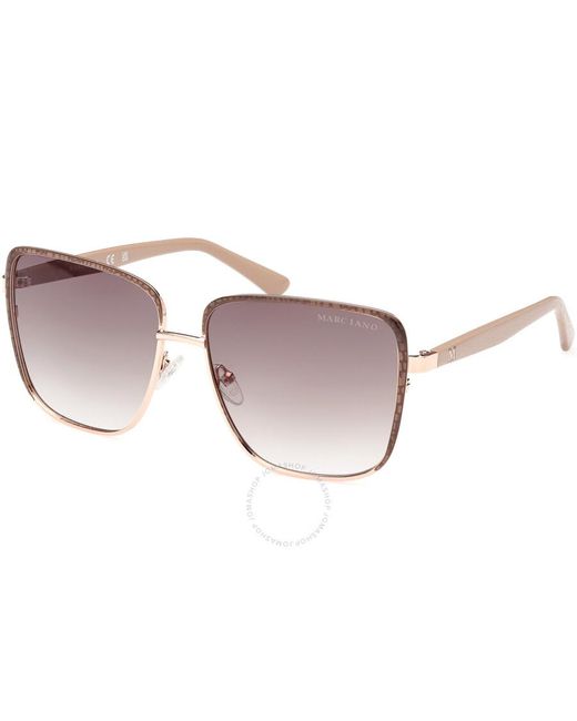 Guess Multicolor Brown Gradient Butterfly Sunglasses Gm0825 28f 60