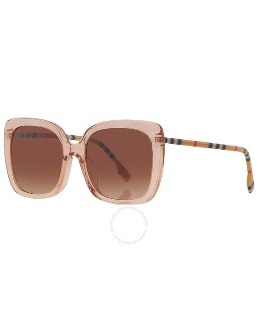 Burberry Caroll Gradient Brown Square Sunglasses Be4323f 400613 56