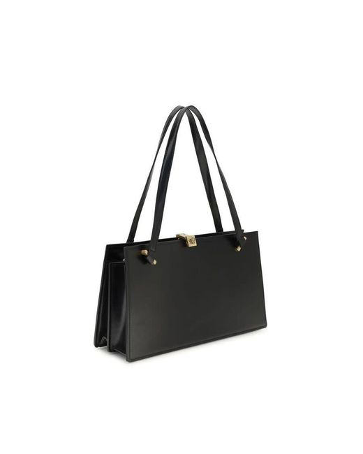 Versace Black Calf Leather Shoulder Bag