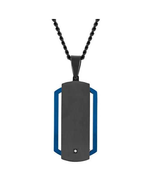 Robert Alton Blue Diamond Accent Stainless Steel And 3-Piece Jewelry Set for men