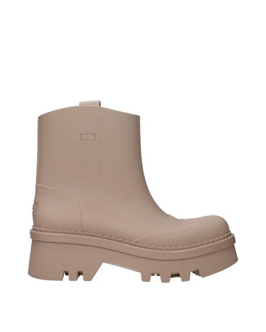 Chloé Brown Raina Waterproof Rain Boots, Brand Size 40 (Us