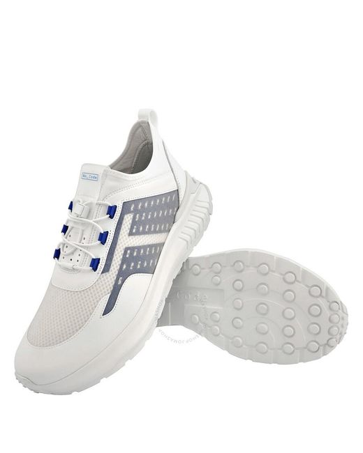 Tod's White Mesh-panelled Low-top Sneakers for men
