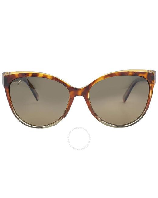 Maui Jim Brown Olu Olu Hcl Bronze Butterfly Sunglasses Hs537-10a 57