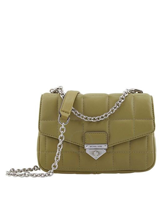 Michael Kors Green Soho Small Quilted Leather Shoulder Bag