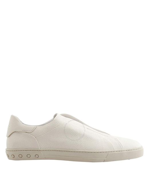 Tod's Gray Uomo Leather Slip-on Sneakers for men