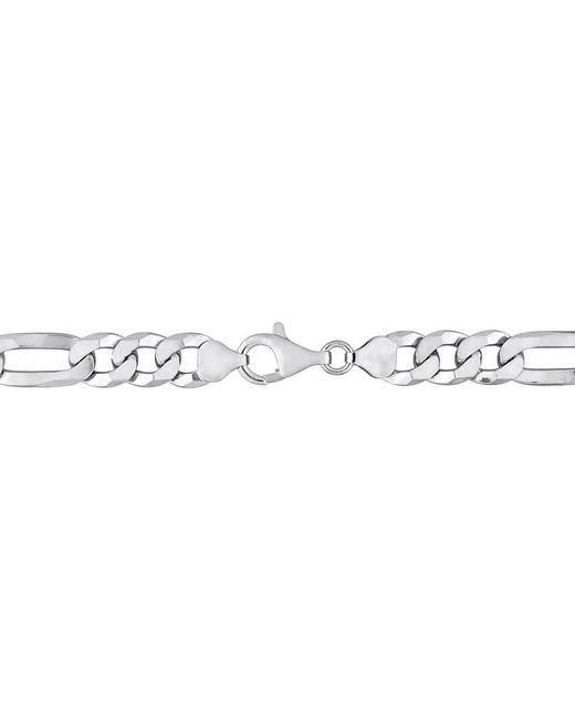 Amour Metallic 8.9Mm Flat Figaro Chain Necklace
