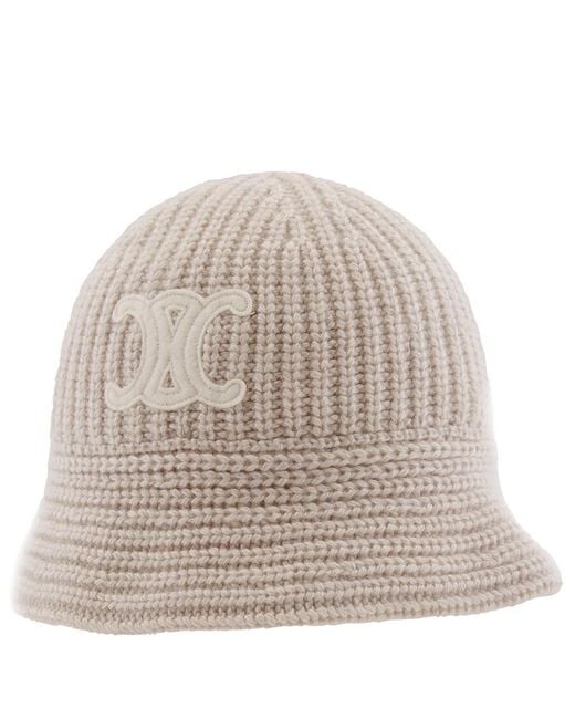 Céline Natural Cloche Beanie Hat