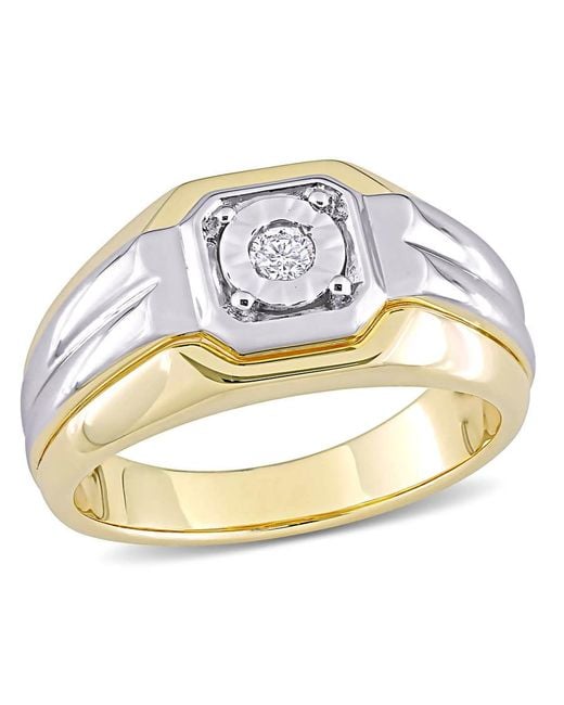 Amour Metallic 1/10 Ct Tw Diamond Ring for men